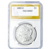1880-O Morgan Silver Dollar PGA MS63