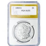 1904-S Morgan Silver Dollar PGA AU55