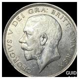 1923 Great Britain Silver 1/2 Crown