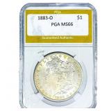 1883-O Morgan Silver Dollar PGA MS66