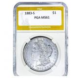 1883-S Morgan Silver Dollar PGA MS61