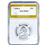1944-S Washington Silver Quarter PGA MS63