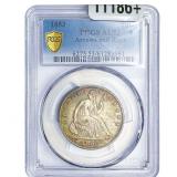 1853 Seated Liberty Half Dollar AU53 Arrows&Rays
