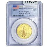 2005 1/2oz Gold Eagle $25 PCGS MS69