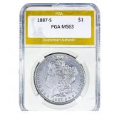 1887-S Morgan Silver Dollar PGA MS63