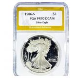 1986-S Silver Eagle PGA PR70 DCAM