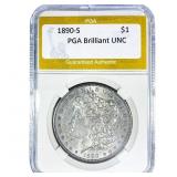 1890-S Morgan Silver Dollar PGA Brilliant UNC