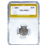 1884 Nickel Three Cent PGA PR66+