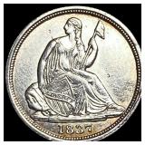 1837 Silver Seated Liberty Half Dime CHOICE  AU