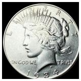 1934 Silver Peace Dollar CLOSELY UNCIRCULATED