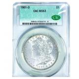 1901-O Morgan Silver Dollar CAC MS63