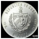 1981 Cuba Silver 5 Pesos Proof