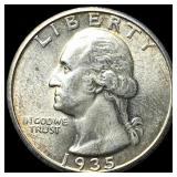 1935-S Silver Washington Quarter UNCIRCULATED
