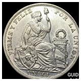 1894 Peru Silver Sol