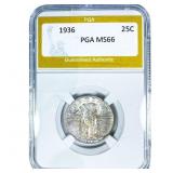 1936 Standing Liberty Quarter PGA MS66