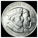 1924 Silver Huguenot-Walloon Half Dollar CLOSELY U