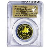 1857/0 49er Horseman .913 Fine Cal Gold PCGS Deep