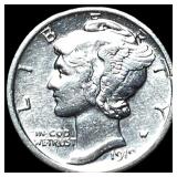 1919-D Silver Mercury Dime NEARLY  UNCIRCULATED