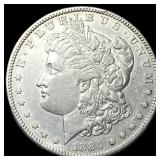 1884-S Silver Morgan Dollar CHOICE AU