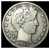 1913 Barber Half Dollar NEARLY UNCIRCULATED