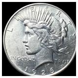 1926-D Silver Peace Dollar CHOICE AU