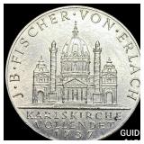 1937 Austria Silver 2 Schilling