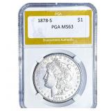 1878-S Morgan Silver Dollar PGA MS63
