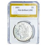 1921 Morgan Silver Dollar PGA Brilliant UNC
