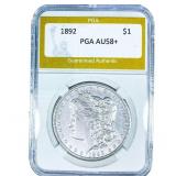 1892 Morgan Silver Dollar PGA AU58+