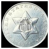 1851 Silver Three-Cent Piece UNCIRCULATED
