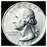 1937-D Silver Washington Quarter UNCIRCULATED