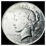 1934 Silver Peace Dollar CLOSELY UNCIRCULATED