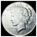 1928-S Silver Peace Dollar CLOSELY UNCIRCULATED