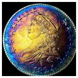 1824 Capped Bust Half Dollar CLOSELY UNCIRCULATED