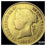 1868 Philippines Gold 1 Peso