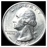 1935-S Silver Washington Quarter CLOSELY  UNCIRCU