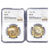 [2]1964 Kennedy Half Dollar NGC MS65/66