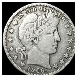 1906 Silver Barber Half Dollar LIGHTLY  CIRCULATE