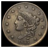 1837 Coronet Head Large Cent CHOICE AU