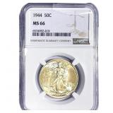 1944 Walking Liberty Half Dollar NGC MS66