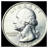 1935-S Silver Washington Quarter UNCIRCULATED