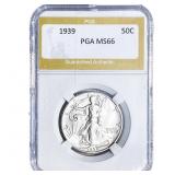 1939 Walking Liberty Half Dollar PGA MS66