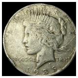1935-S Silver Peace Dollar ABOUT UNCIRCULATED