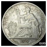 1897A French Indo-China .7813oz Silver Piastre