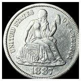 1887-S Silver Dime NEARLY UNCIRCULATED