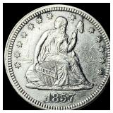 1857 Seated Liberty Quarter HIGH GRADE