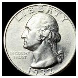 1932 Silver Quarter Dollar CLOSELY UNCIRCULATED