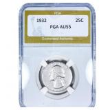 1932 Washington Silver Quarter PGA AU55