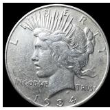 1934-D Silver Peace Dollar NEARLY  UNCIRCULATED