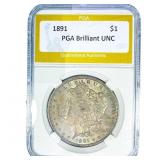 1891 Morgan Silver Dollar PGA Brilliant UNC